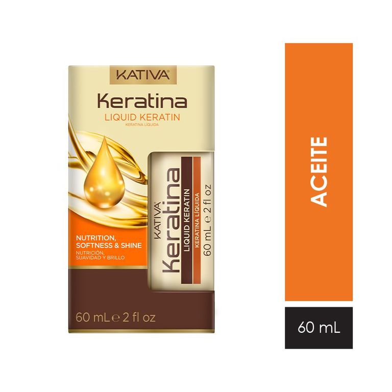 Aceite Kativa Keratina Líquida Envase 60 mL