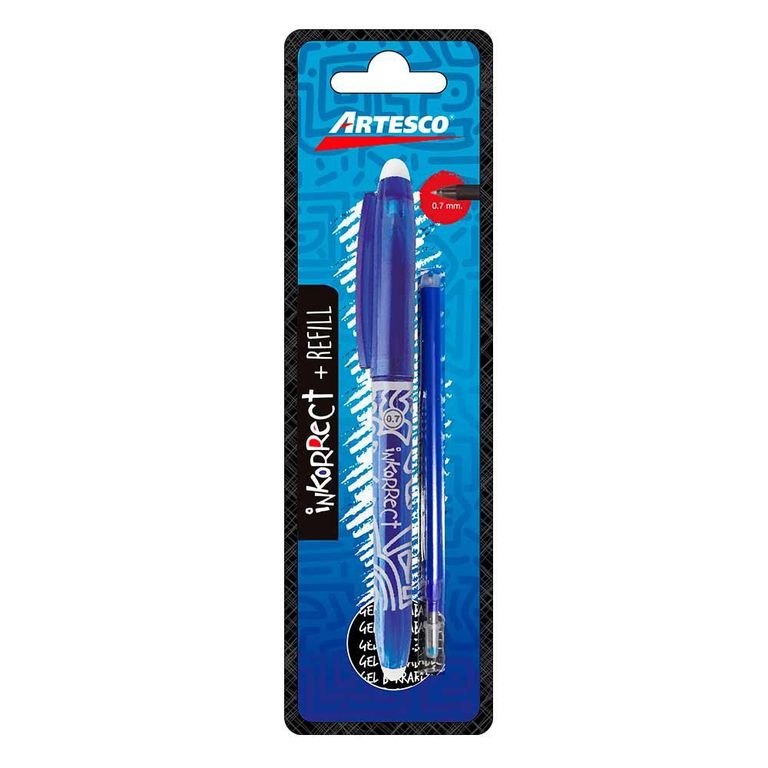Lapicero Artesco Inkorrect Tinta Gel Color Azul
