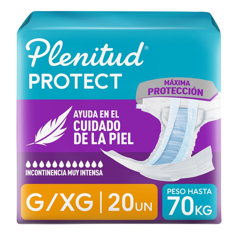 Pañal para Adulto Plenitud Unisex Talla G/XG Empaque 20 Und