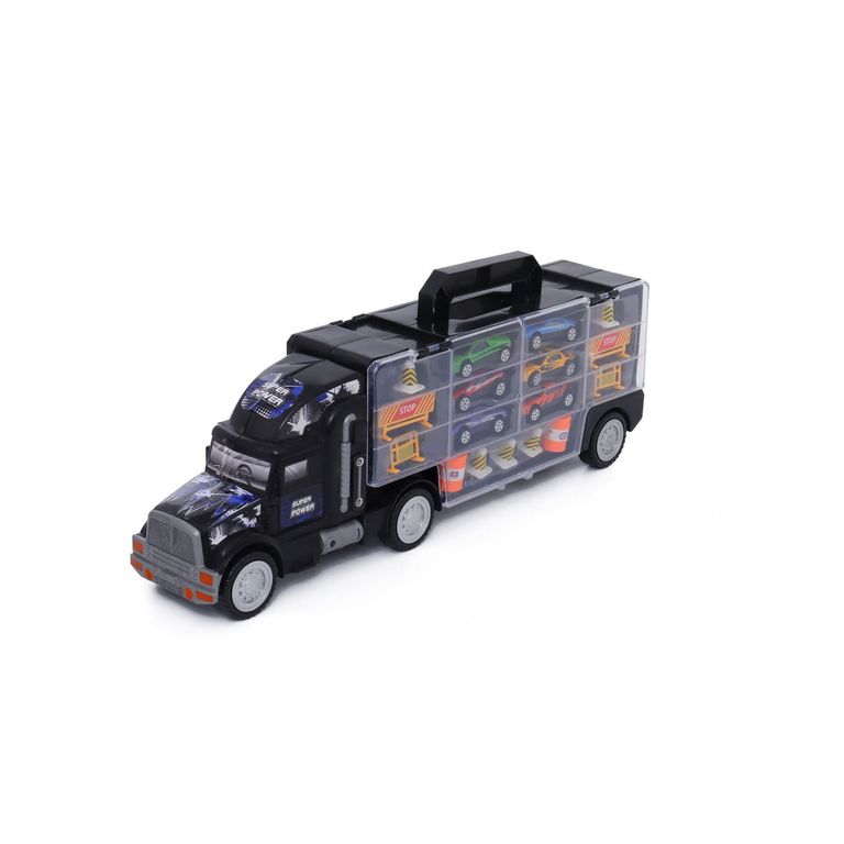 Camión Transportad con 6 Autos y Accesorios 49 cm