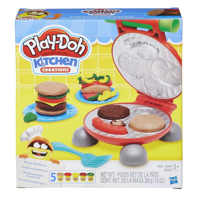 Masas y Plastilinas Play Doh Kitchen Creations Hamburguesa Parrilla