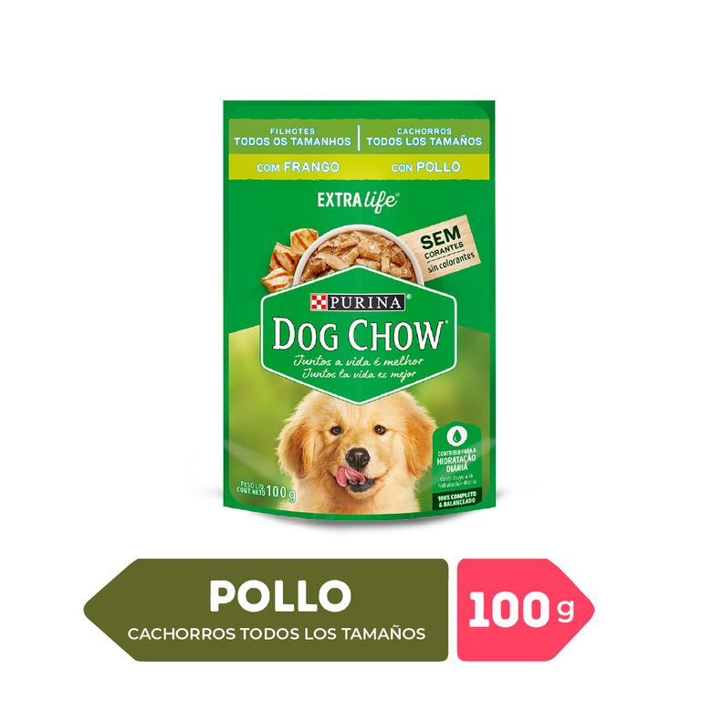Alimento Húmedo Cachorros Dog Chow Pollo Doypack 100 g