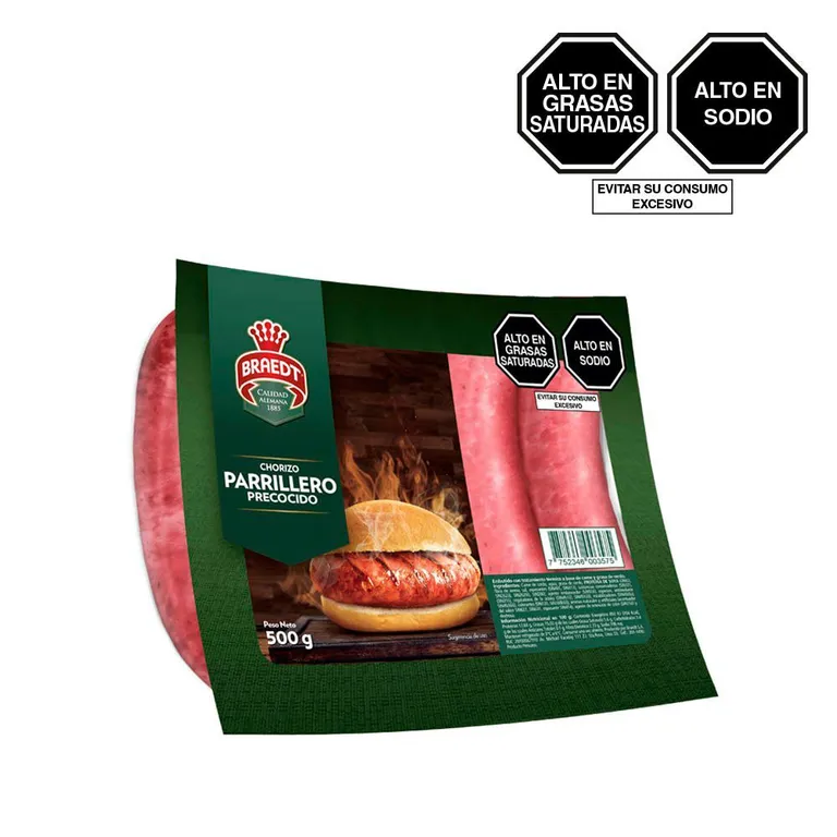 Chorizo Premium Parrillero Braedt Empaque 500 g