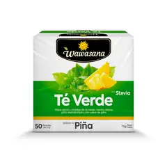 WAWASANA - Infusión Té Verde Wawasana Piña Caja 50 Sobres