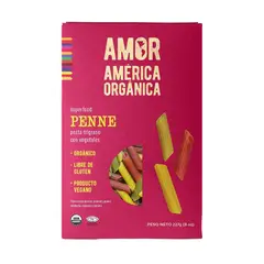 AMERICA ORGANICA - Pasta Trigrano América Orgánica Penne Caja 227 g