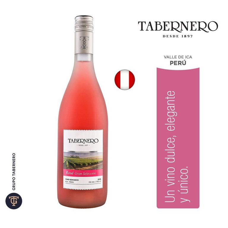 Vino Tabernero Rosé Gran Selección Botella 750 mL