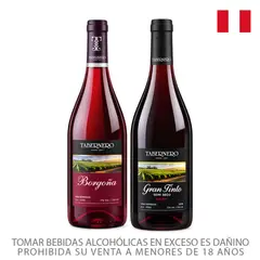 TABERNERO - Vino Tabernero Borgoña 750 mL + Gran Tinto 750 mL