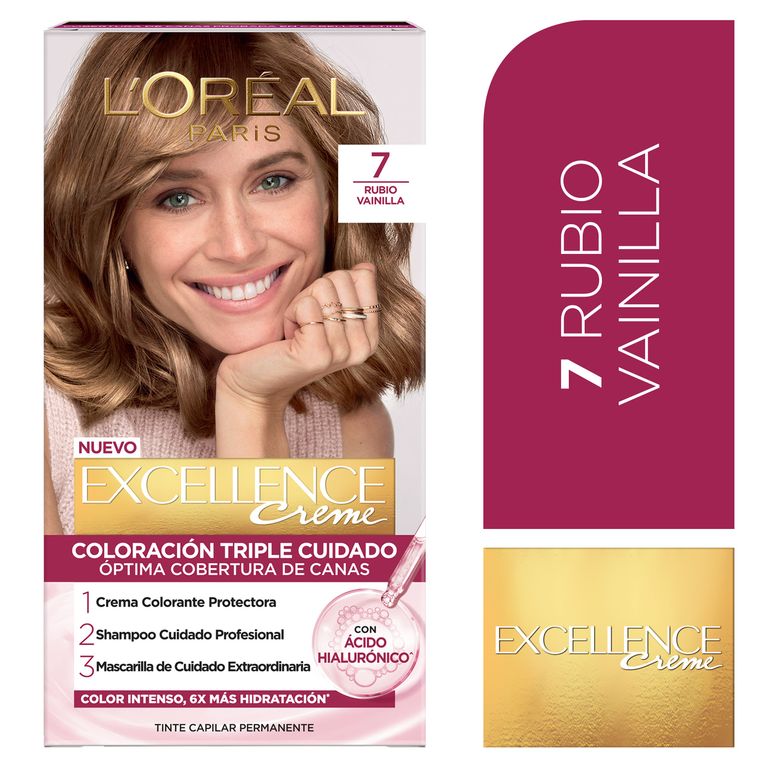 Tinte Excellence Tono 7 Rubio Vainilla