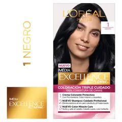 EXCELLENCE - Kit Tinte Capilar Tono 1 Negro