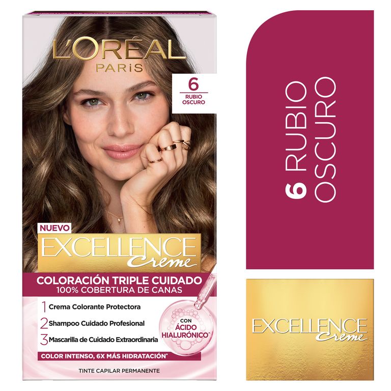 Tinte Excellence Tono 6 Rubio Oscuro
