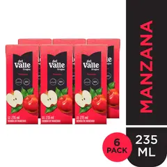 FRUGOS - Six Pack Bebida De Manzana 235 mL