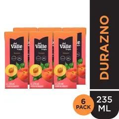 FRUGOS - Six Pack Bebida De Durazno 235 mL