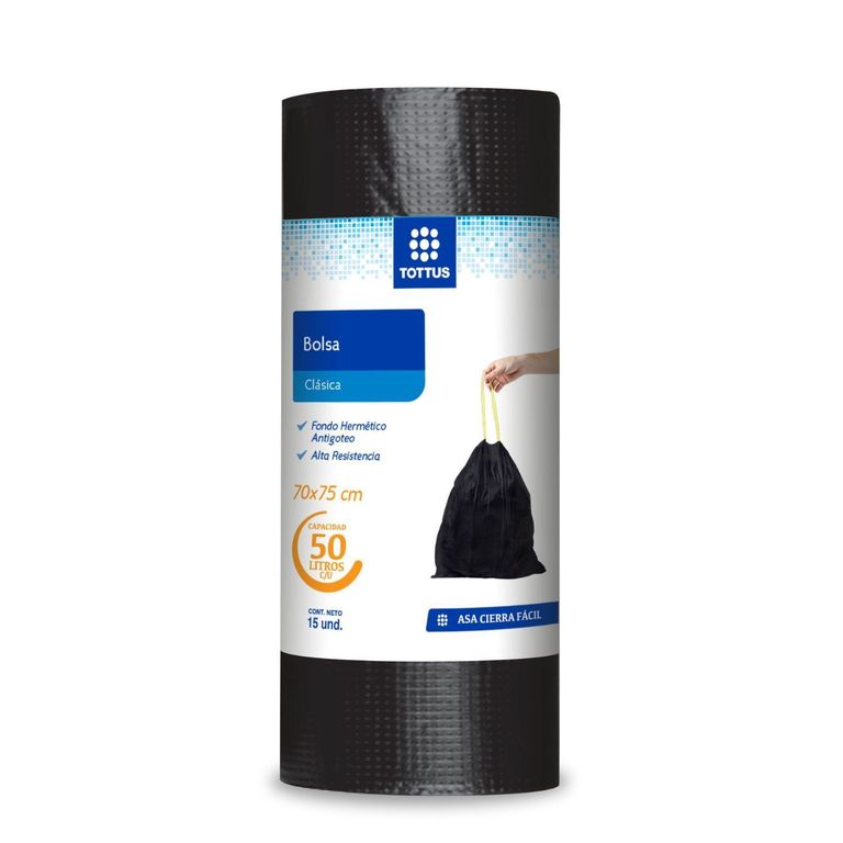 Bolsa de Basura Tottus 50 L Empaque 15 Und