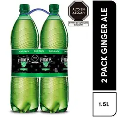 EVERVESS - Gasesosa Ginger Ale Two Pack 1.5 L