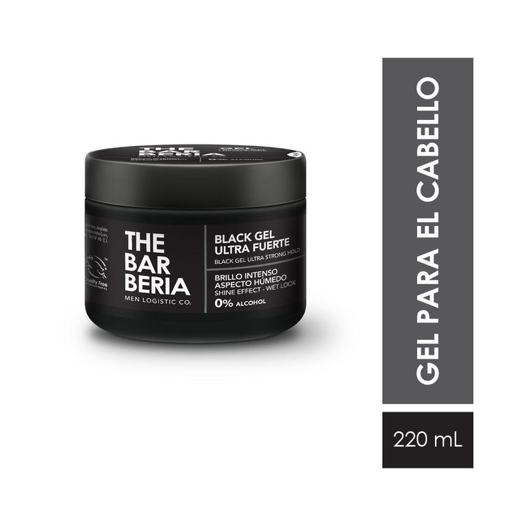 Gel The Barberia Fijación Extrema Black Envase 220 mL