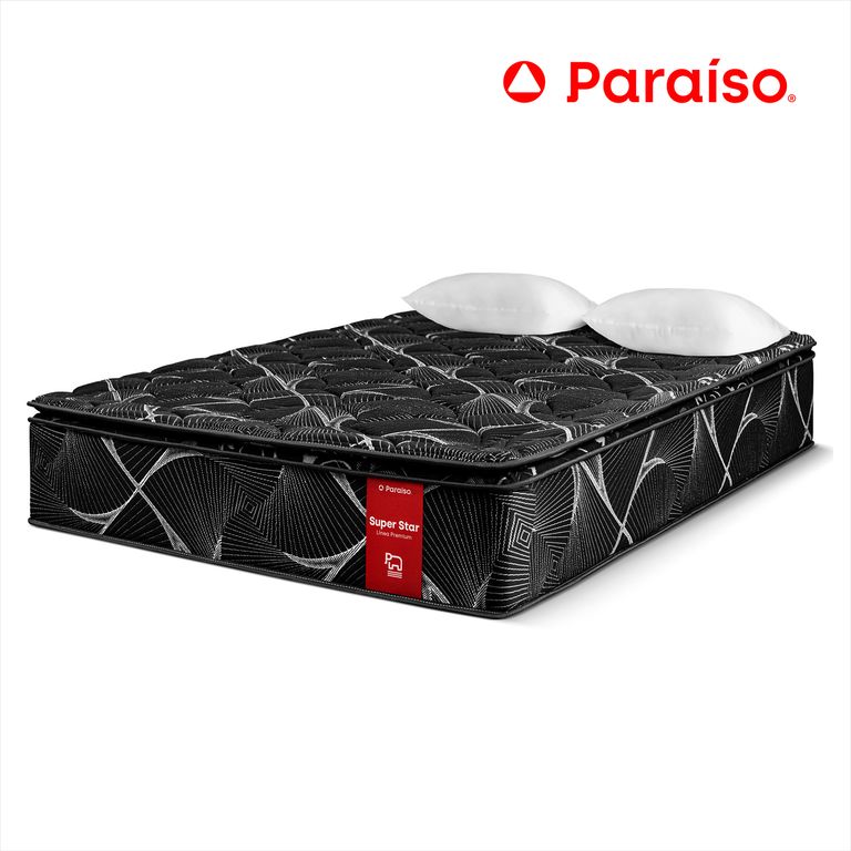 COLCHON SUPER STAR NEGRO 2 PLZ