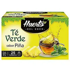 HUERTO DEL EDEN - Infusión Huerto del Eden Té Verde Piña Caja 25 Sobres