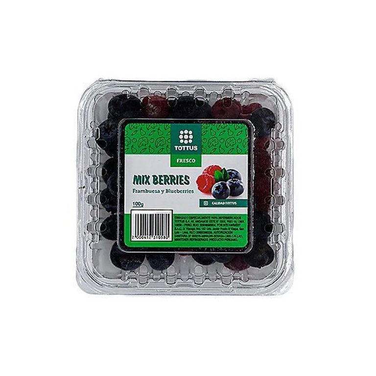Mixberries Frambuesa Y Arándanos Tottus Empaque 100 g