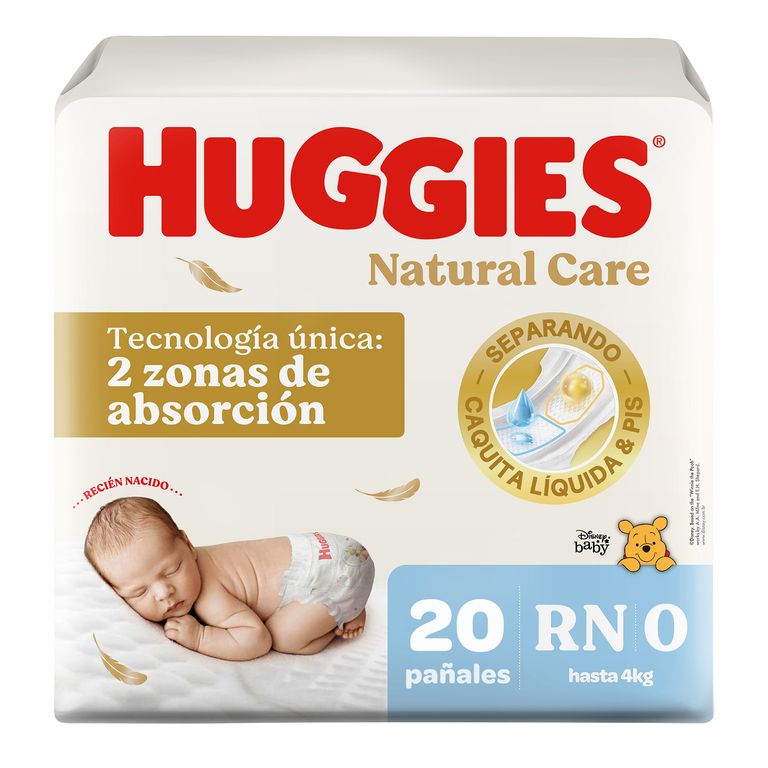 Pañales Natural Care Huggies RN Empaque 20 Und