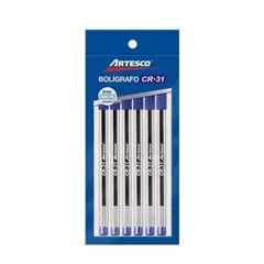 ARTESCO - Lapiceros Artesco Cr31 Azul Empaque 6 Und