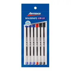ARTESCO - Blister Bolígrafo Cr-31 X6Un