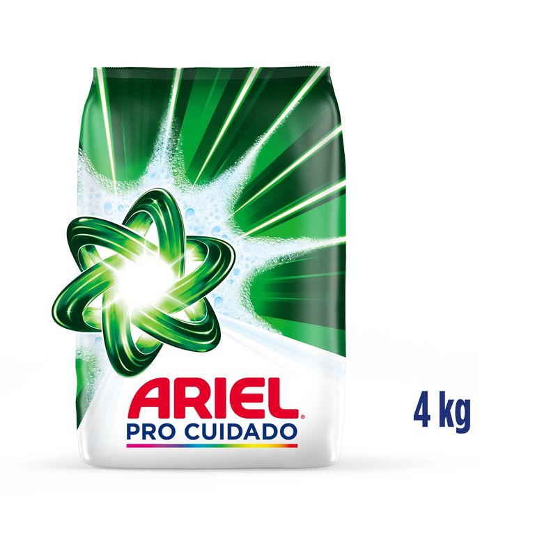 Detergente en Polvo Ariel Pro Cuidado Bolsa 4 Kg