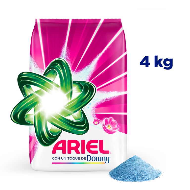 Detergente en Polvo Ariel Toque Downy Bolsa 4 Kg