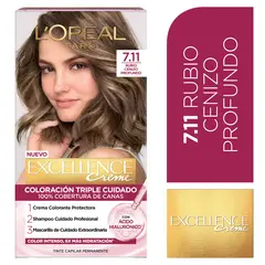 EXCELLENCE - Tinte Excellence Tono 7.11 Rubio Cenizo Profundo