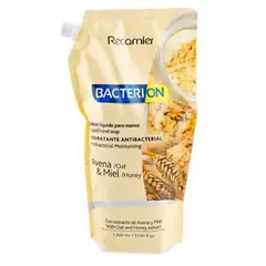 BACTERION - Jabón Líquido Antibacterial Avena Y Miel Envase 1 L