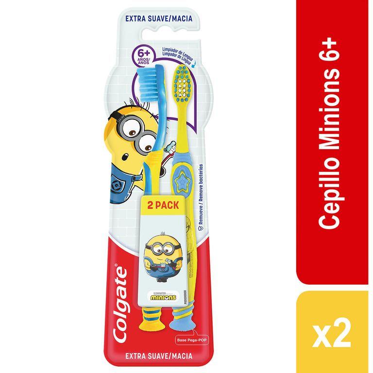 Cepillo De Dientes Para Niños Colgate Smiles Minions Empaque 2 Und