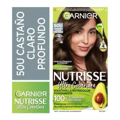 NUTRISSE - Tinte Para Cabello Ultra Cobertura 50U Castaño Claro Profundo Nutrisse 157 mL Garnier