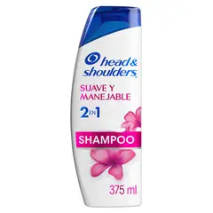 HEAD SHOULDERS - Shampoo Head Shoulders Suave Y Manejable 2 En 1 Botella 375 mL