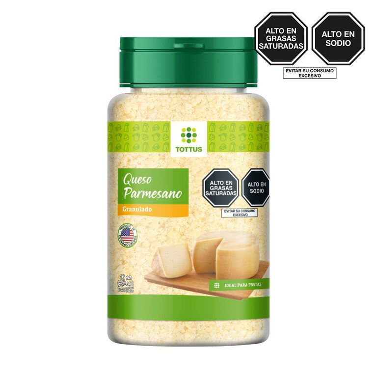 Queso Parmesano Tottus Granulado Envase 454 g