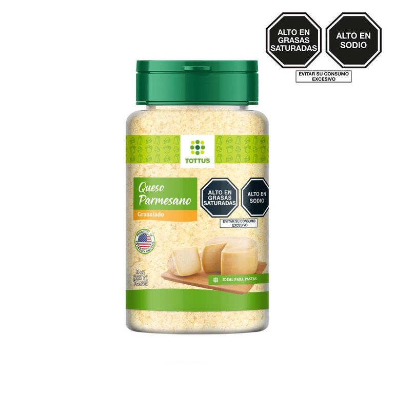 Queso Parmesano Tottus Granulado Envase 227 g