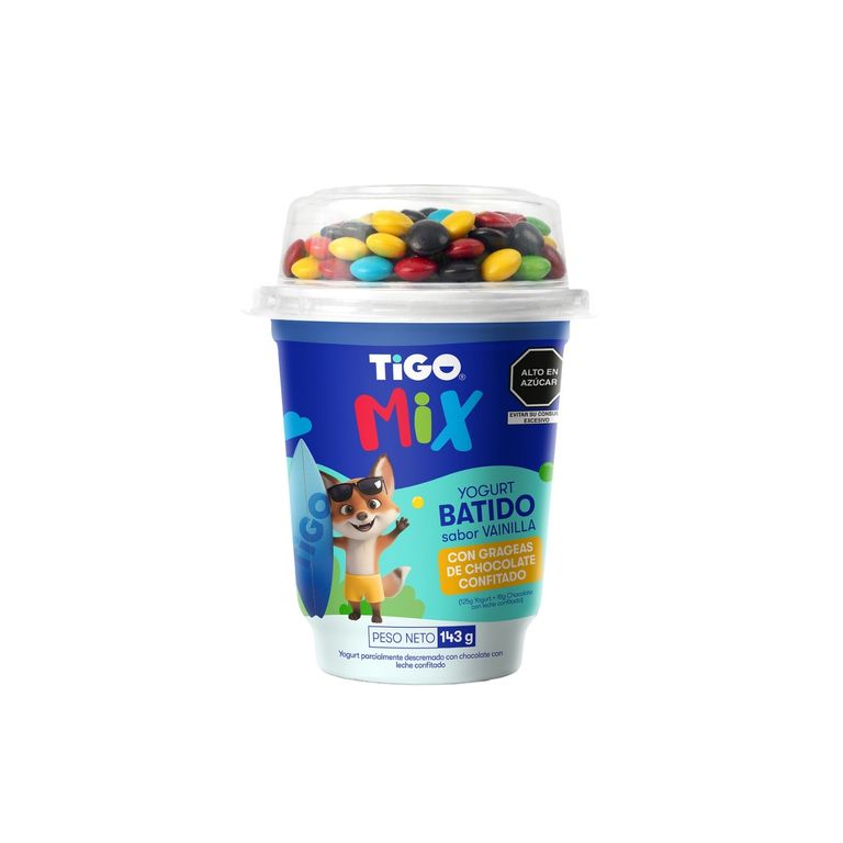 Yogurt TigoMix con Grageas Envase 125 g