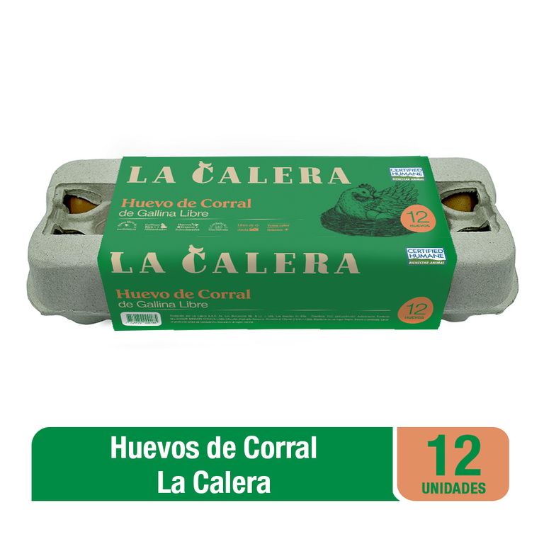 Huevos de Corral La Calera Bandeja 12 Und