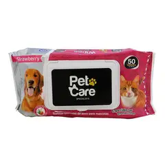 PET CARE - Toallitas Húmedas Pet Care Strawberry Empaque 50 Und