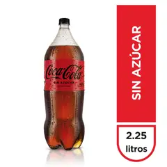 COCA COLA - Gaseosa Sabor Regular Sin Azúcar 2.25 L
