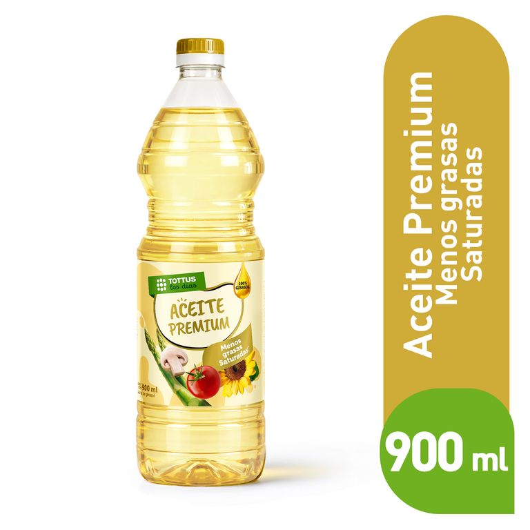 Aceite Vegetal Tottus Premium Botella 900 mL