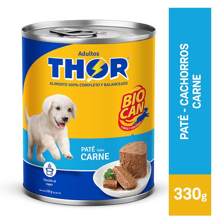 Paté Cachorros Thor Carne Lata 330 g