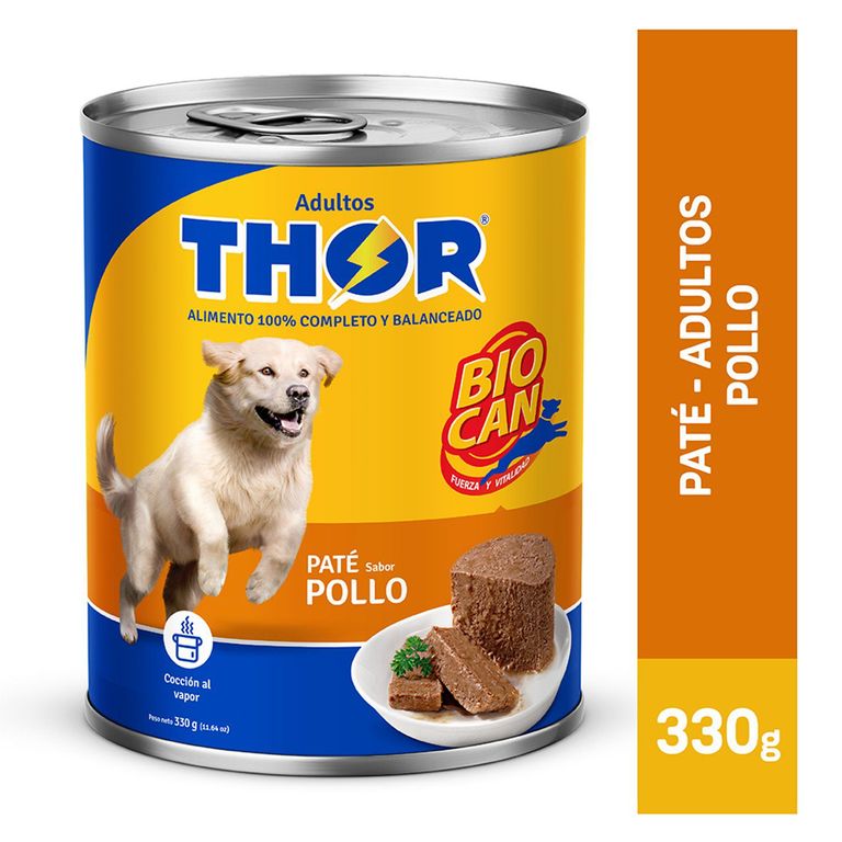 Paté Perros Adultos Thor Pollo Lata 330 g