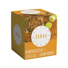 SANUA - Hamburguesa Lentejas y Champiñones Caja 600 g