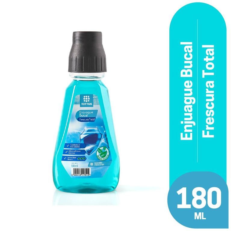 Enjuague Bucal Tottus Frescura Total Envase 180 mL