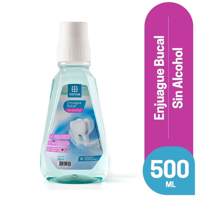 Enjuague Bucal Tottus Sin Alcohol Envase 500 mL