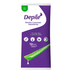 DEPILE - Bandas Depilatorias Depile Corporal Aloe Empaque 6 Und