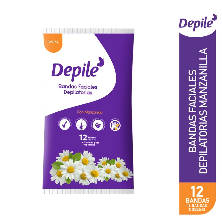 Bandas Depilatorias Depile Facial Manzanilla Empaque 6 Und