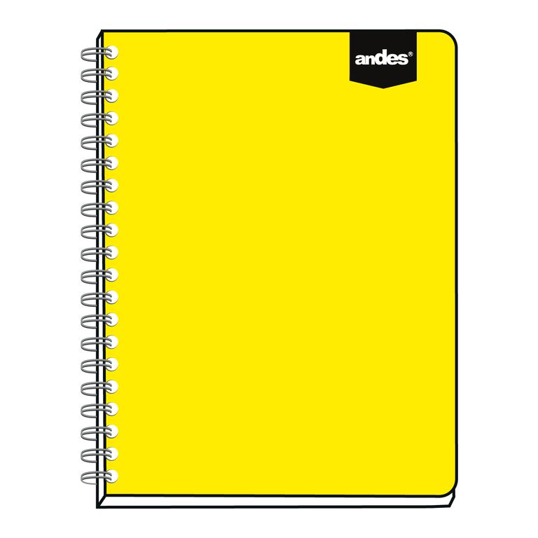 Cuaderno Espiral Andes Cuadriculado Neón A4 200 Hojas