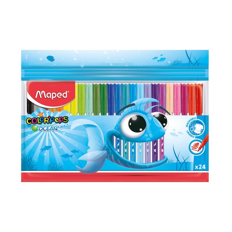 Plumones Maped Color Peps Ocean Estuche 24 Und