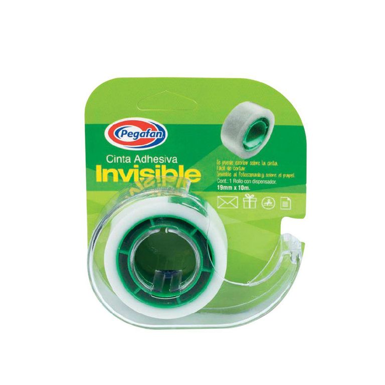Cinta Adhesiva Pegafan Invisible Dispensador 19mm x 10m