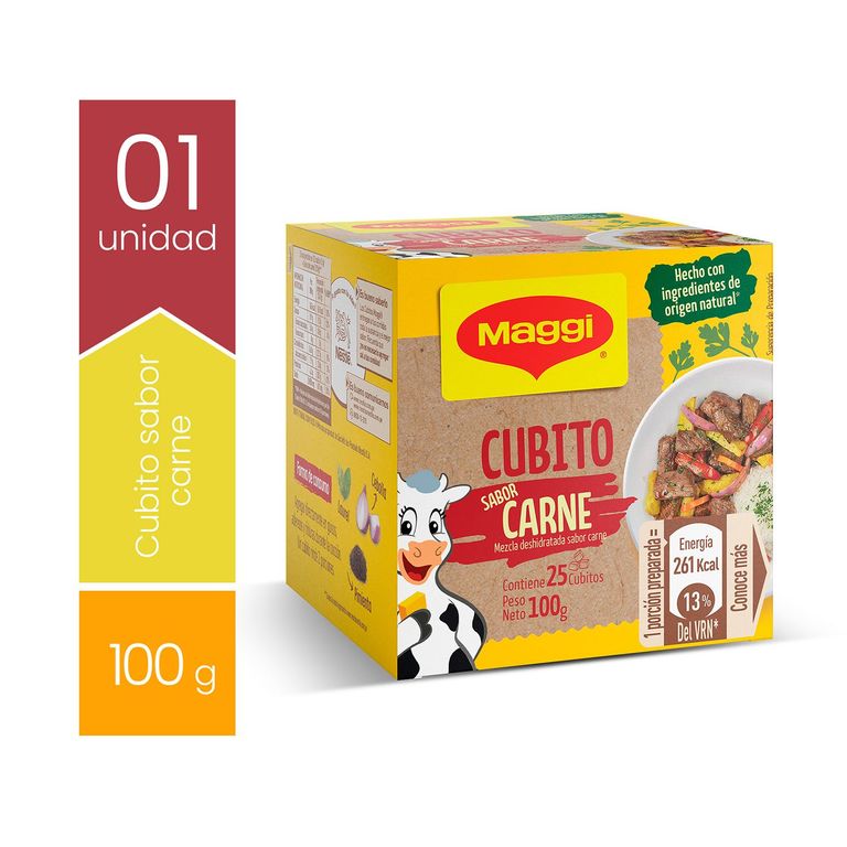 Cubito Maggi Sabor Carne Caja 100 g